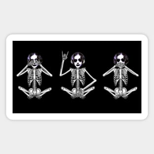 See No Evil, Speak No Evil, and Rock on Sticker